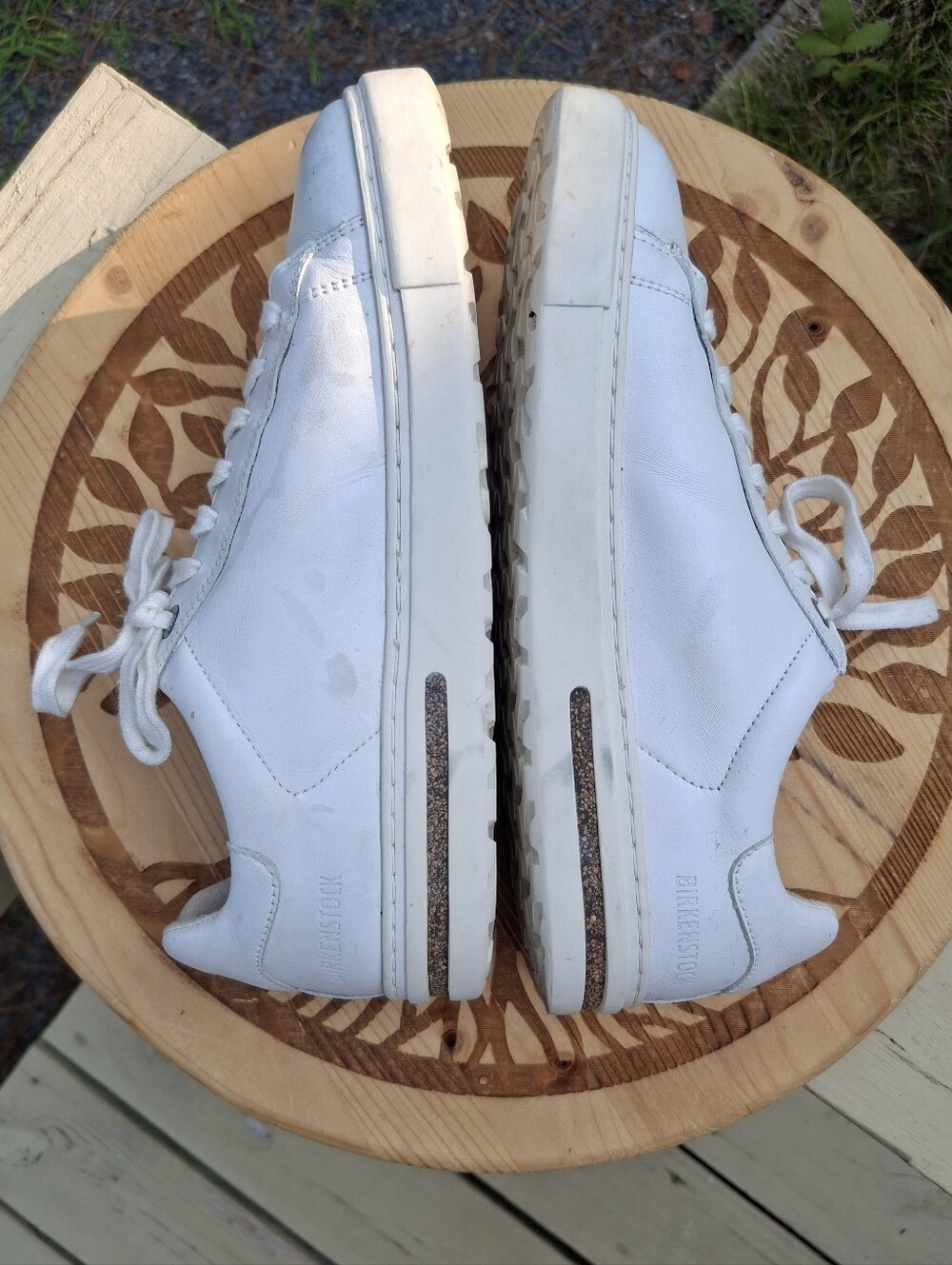 Birkenstock Women's Bend Low White Leather Minimalist Sneakers Sz 38/7.5 - Picture 5 of 10